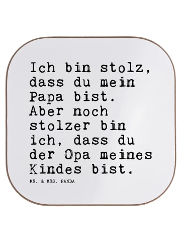 Mr. & Mrs. Panda Bierdeckel Ich bin stolz, dass... mit Spruch in Weiß