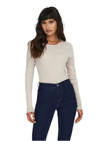 ONLY Langarmshirt ONLCARLOTTA in Beige