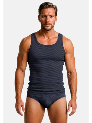 ESGE Unterhemd / Tanktop Feinripp Ringel in Marine