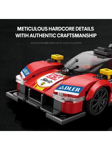 COFI 1453 Reobrix 661 Hypercar Klemmbaustein Rennwagen 307 Teile ab 14 in Rot