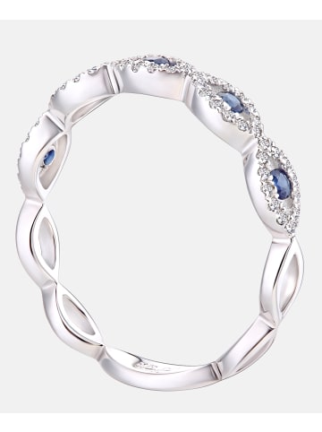 Diamant L'éternel Ring aus 375 Weißgold mit Diamant mit Saphir