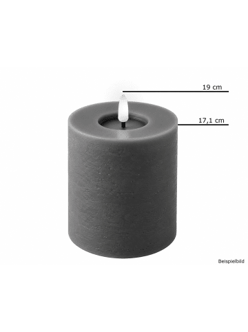 LUMINEO LED Wachskerze 19 x 7 cm batteriebetrieben in Creme