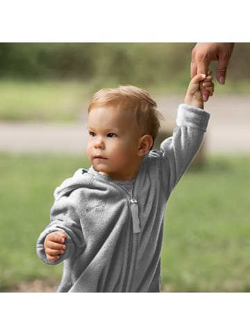 Hoppediz Overall Fleece-Overall mit Umschlagbündchen in stone