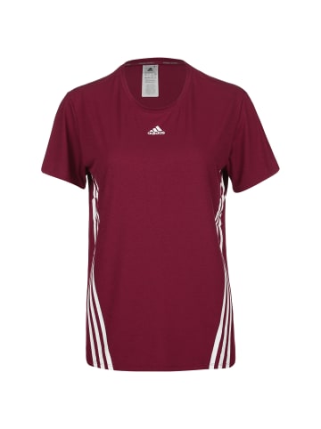 adidas Performance Trainingsshirt Trainicons 3-Streifen in weinrot / weiß