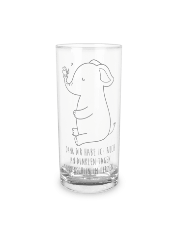 Mr. & Mrs. Panda Saftglas Elefant Biene mit Spruch in Transparent