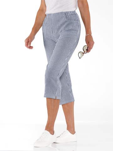 Sieh an! Capri-Hose in dunkelblau-gestreift