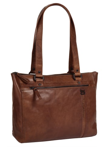 SPIKES & SPARROW Shopper echt Leder in cognac