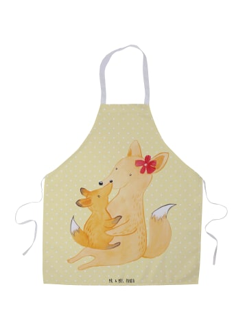 Mr. & Mrs. Panda Schürze Fuchs Mama ohne Spruch in Gelb Pastell