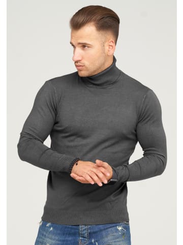 behype Rollkragenpullover TIBERIUS in Dunkelgrau