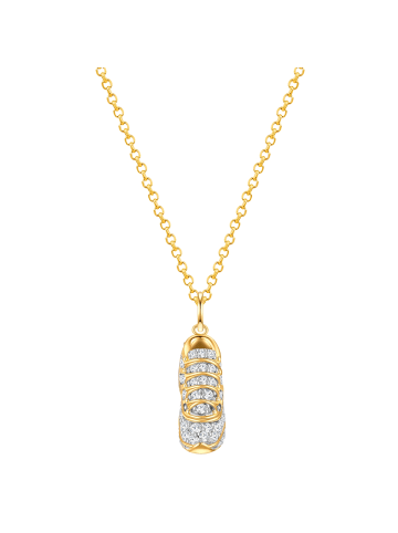 Glanzstücke München Halskette Sneaker aus Sterling Silber mit Zirkonia in gelbgold