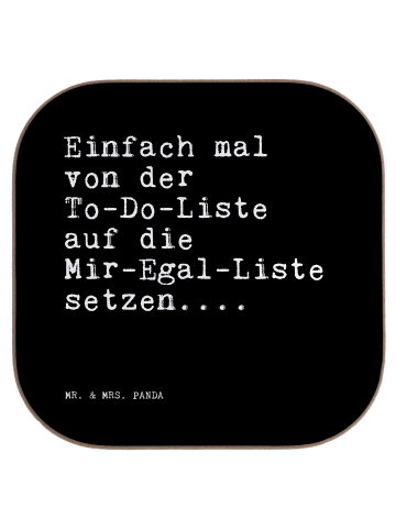 Mr. & Mrs. Panda Untersetzer Einfach mal von der... mit Spruch in Schwarz