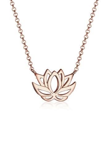 Elli Halskette 925 Sterling Silber Lotusblume in Rosegold