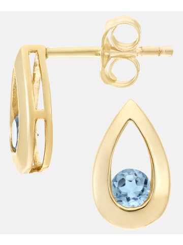 Diamant L'éternel Ohrhänger aus 375 Gelbgold mit Topas