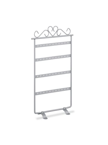 relaxdays Ohrringhalter in Silber - (B)16,5 x (H)30,5 x (T)6,5 cm