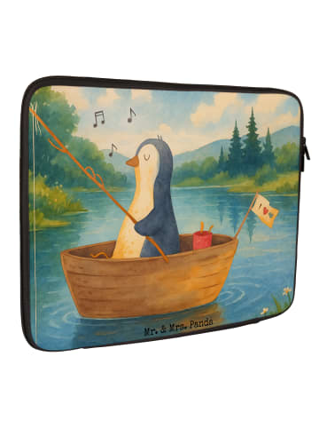 Mr. & Mrs. Panda Hülle Laptop Pinguin Angelboot Design ohne Spruch in Weiß