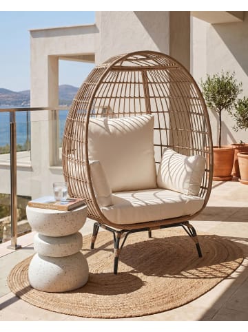 Beliani 5-tlg Sessel VEROLI in Naturfarben/Beige/Schwarz