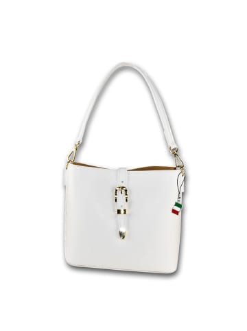 Florence Leder Umhängetasche Florence Tasche weiß ca. 23cm