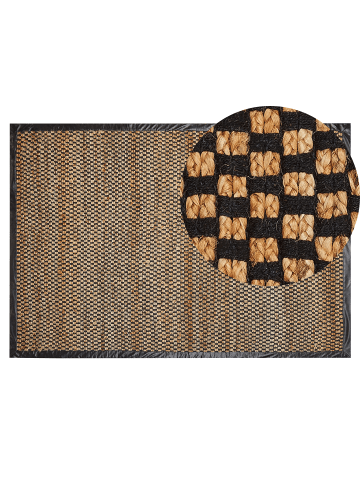 Beliani Kurzflor GERCE in Schwarz/Beige - (W) 140 x (L) 200 cm