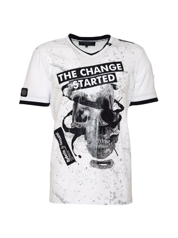 Roberto Geissini Skull Change T-Shirt Weiß