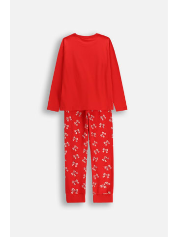 Coccodrillo Mädchenpyjama Weihnachten in rot