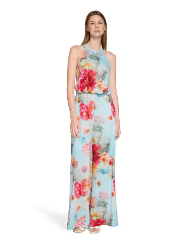 Vera Mont Jumpsuit mit Blumenprint in Blue/Rosé