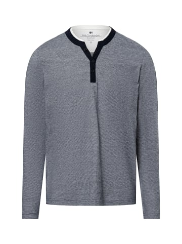 Nils Sundström Langarmshirt in marine weiß