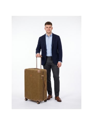 BRIC`s Life 4 Rollen Trolley L 78 cm mit Dehnfalte in camel