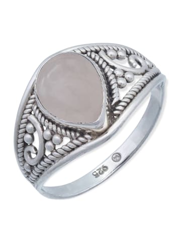 mantraroma 925er Silber - Ringe mit Rosenquarz