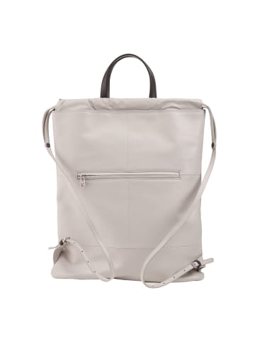 DuDu Rucksack Leder 42 cm in pearl grey