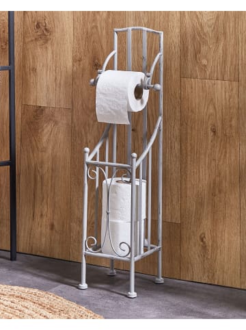 Beliani Toilettenpapierhalter BRISA in Grau - (W) 18 x (H) 68 x (L) 15 cm