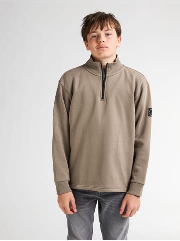 Petrol Industries Halb-Zip Pullover Skagit in Braun