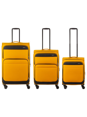 Franky 3er Koffer SET Gr. L/M/S Reisegepäck T27-B darkyellow/black