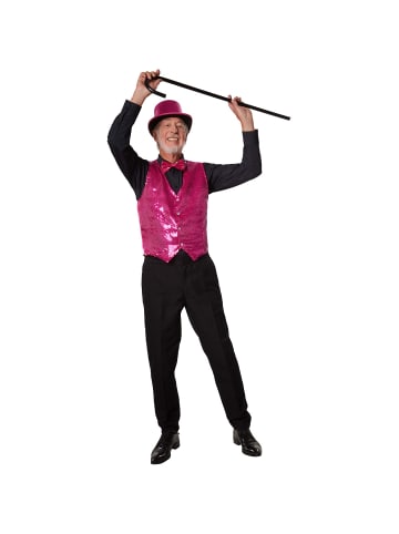 tectake Herren-Weste in einheitlicher Farbgebung, pink