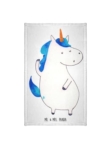 Mr. & Mrs. Panda Handtuch Einhorn Mann ohne Spruch in Weiß