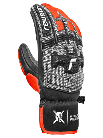 Reusch Fingerhandschuhe Worldcup Warrior DH in 7588 blck/silver/fluo red