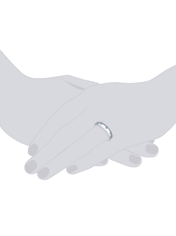 Trilani Ring aus Sterling Silber mit Zirkonia in silber