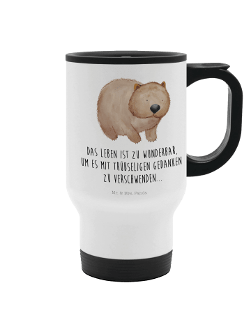 Mr. & Mrs. Panda Kaffee-Thermobecher Wombat mit Spruch in Weiß