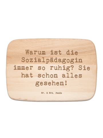 Mr. & Mrs. Panda Hackbrett Spruch Sozialpädagogin Ruhe mit Spruch in Transparent