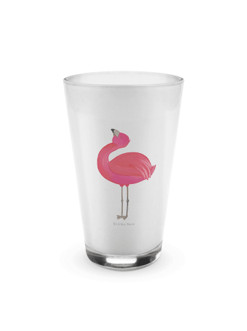 Mr. & Mrs. Panda Glas Flamingo Stolz ohne Spruch in Transparent