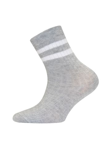 ewers 4er-Set Socken Rippe in weiss-grün-grau-schwarz