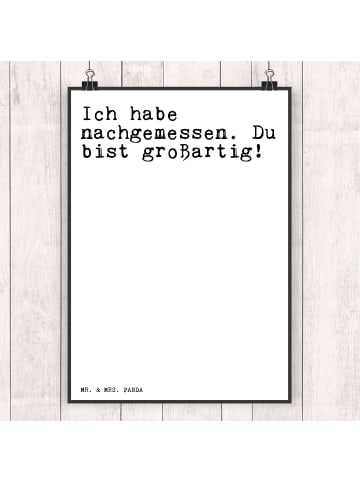 Mr. & Mrs. Panda Wanddekoration Ich habe nachgemessen. Du... mit... in Weiß