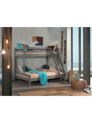 58 aufm Kessel ETAGENBETT Karlee 208x167x156 aus Massivholz in grau