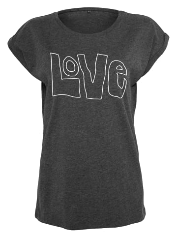 Mister Tee Mister Tee Damen Ladies Love Tee in charcoal