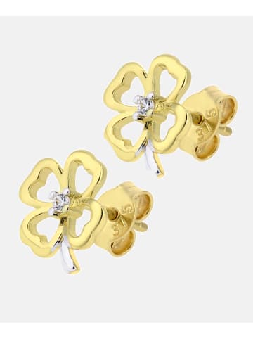 Vanlere Ohrstecker aus 375 Gelbgold mit Zirkonia