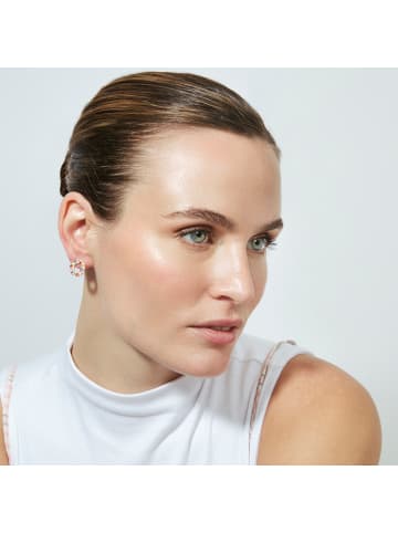 Luxenter earrings in multicoloured zirconia with an 18-K yellow gold finish - Kahaylo
