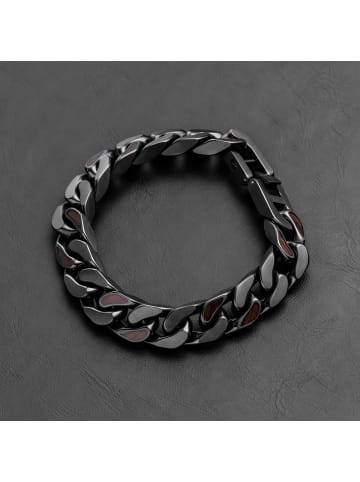 Holzkern Herren-Armband Edelstahl mit Holz Bodyguards Walnuss/Dunkelgrau Braun