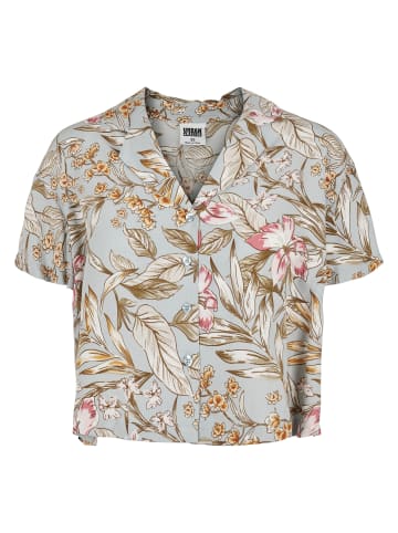 Urban Classics Short Sleeve Shirt in lightblue hibiscus