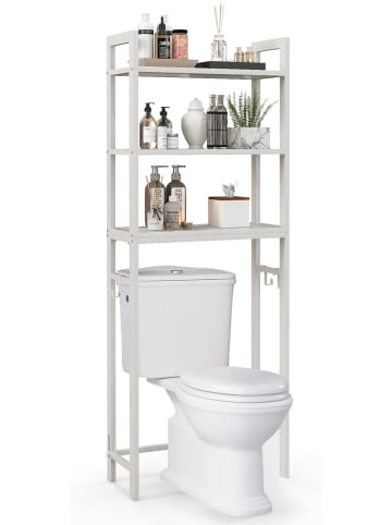 COSTWAY Toilettenregal 170cm in Weiß