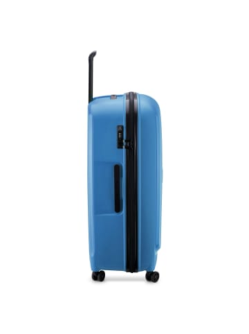 Delsey Belmont Plus 4 Rollen Trolley 82 cm mit Dehnfalte in zink blau