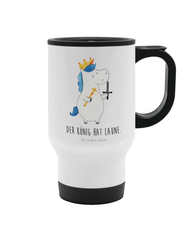 Mr. & Mrs. Panda Thermobecher To Go Einhorn König mit Schwert mi... in Weiß